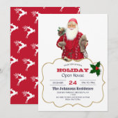 Invitation Smiling santa (Devant / Derrière)