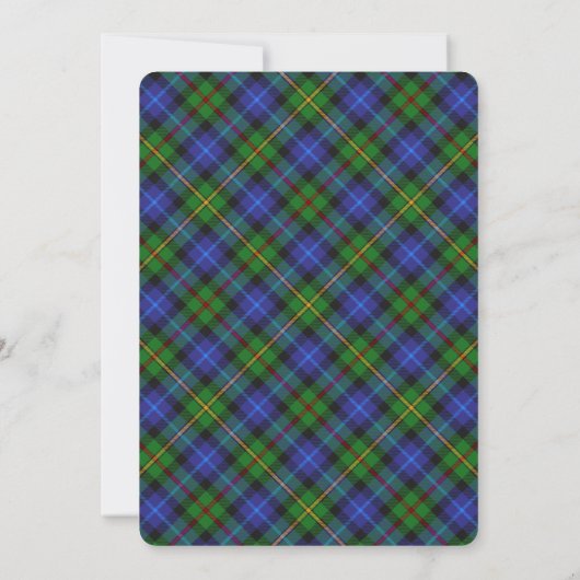 Invitation Smith Clan Tartan Scottish Plaid (Dos)