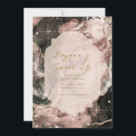 Invitation Smokey rose Galaxy Aquarelle or doux l6<br><div class="desc">Personnaliser pour votre événement.</div>