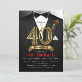Invitation smoking 40 ans (Debout devant)