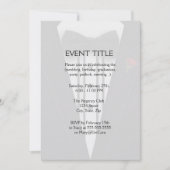 Invitation Smoking avec le monogramme de cravate d'arc (Devant)