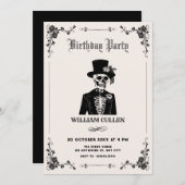 Invitation Smoking crâne (Devant / Derrière)