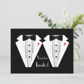 Invitation Smoking Marié-Gai du mariage deux (Debout devant)