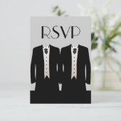 Invitation Smoking RSVP (Debout devant)