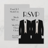 Invitation Smoking RSVP (Devant / Derrière)