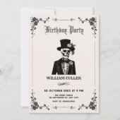 Invitation Smoking tête de mort  (Devant)