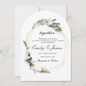 Invitation Smoky Frame or chic mariage (Devant)