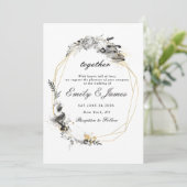 Invitation Smoky Frame or chic mariage (Debout devant)