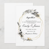 Invitation Smoky Frame or chic mariage (Devant / Derrière)