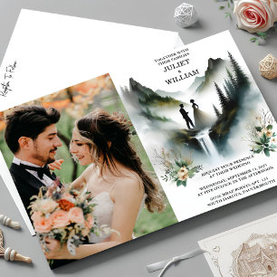 Invitation Smoky Mountain Vend Joli Caméra Mariage photo