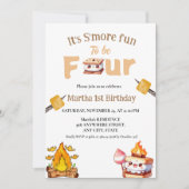 Invitation S'more Bonfire Smore 4e anniversaire (Devant)