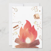 Invitation S'more Bonfire Smore Amusants Amis Camping Anniver (Dos)