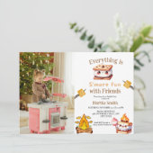 Invitation S'more Bonfire Smore Fun Couples Anniversaire (Debout devant)