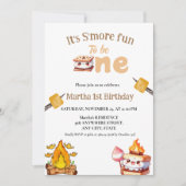 Invitation S'more Bonfire Smore Premier Anniversaire (Devant)