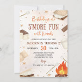 Invitation S'more Campfire Smore Amoureux Camping Anniversair (Devant)