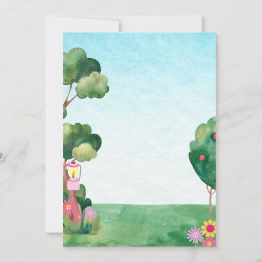 Invitation S'more Fun Campfire et Toadstool Girls Anniversair (Dos)