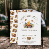 Invitation Smore Fun Cute Camping Anniversaire de enfant