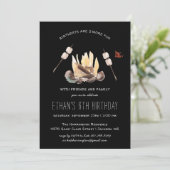 Invitation S'more Fun | Fête d'anniversaire de camping (Debout devant)