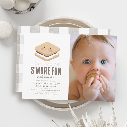 Invitation S'more Fun Kawaii 1er Anniversaire Photo