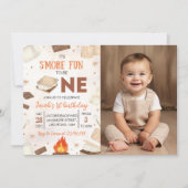 Invitation S'more Fun To Be One Smore Campfire Anniversaire P (Devant)