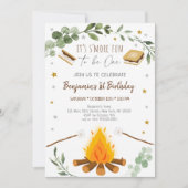 Invitation S'more Fun To Be One S'mores Campfire Anniversaire (Devant)