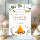 Invitation S'more Fun To Be One S'mores Campfire Anniversaire