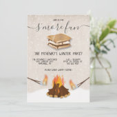 Invitation S'more fun Winter Holiday Party (Debout devant)