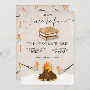 Invitation S'more fun Winter Holiday Party