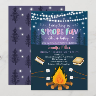 Invitation S'more Fun With A Baby S'mores Baby shower