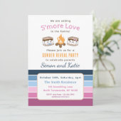 Invitation S'more Love thème bébé genre révéler l'invitation (Debout devant)
