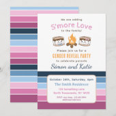 Invitation S'more Love thème bébé genre révéler l'invitation (Devant / Derrière)