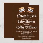 Invitation S'more to Love Amusement Baby shower extérieur de  (Devant / Derrière)