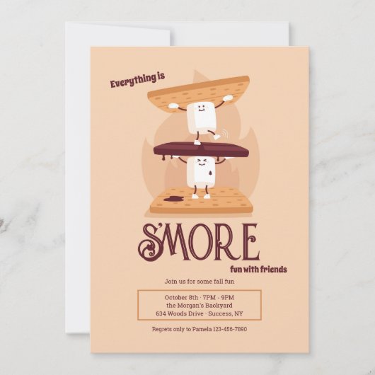 Invitation S'mores (Devant)