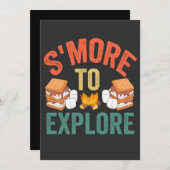 Invitation S'mores à explorer drôle de terrain de camping de (Devant / Derrière)