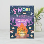 Invitation S'mores Anniversaire Fête S'mores Camping Annivers (Debout devant)