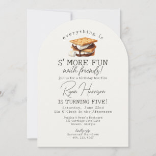 Invitation S'mores Automne Bonfire Extérieur Anniversaire