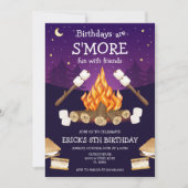 Invitation S'mores Birthday Party S'mores Camping Birthday (Devant)