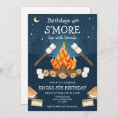 Invitation S'mores Birthday Party S'mores Camping Birthday (Devant / Derrière)