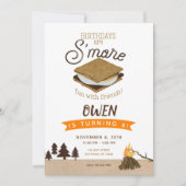 Invitation S'mores Camping Fun avec ses amis Anniversaire (Devant)