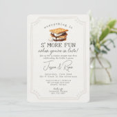 Invitation S'mores Chute Bonfire Couples Extérieurs Douche (Debout devant)