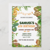 Invitation SNAKES Thème Anniversaire (Devant)