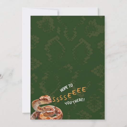 Invitation SNAKES Thème Anniversaire (Dos)