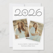 Invitation Snap Shots Minimal Graduation Announcement Card (Devant)