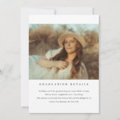 Invitation Snap Shots Minimal Graduation Announcement Card (Dos)