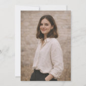 Invitation Snapshot Minimalist Script Graduation Black White (Dos)