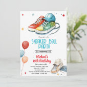 Invitation Sneaker Birthday Party invite (Debout devant)