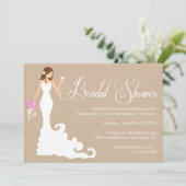 Invitation snob de Fête de la mariée de jeune (Debout devant)