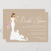 Invitation snob de Fête de la mariée de jeune (Devant / Derrière)