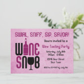 Invitation snob d'échantillon de vin de vin (Debout devant)