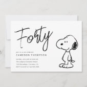 Invitation Snoopy d'arachides - 40e anniversaire (Devant)